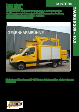 Монтирани на ремаркета повдигачи с подвижна стрела Custers Taurus 200-10.5