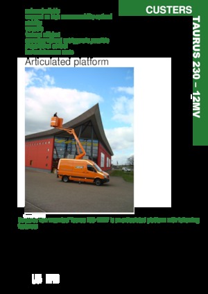 Монтирани на ремаркета повдигачи с подвижна стрела Custers Taurus 230- 12MV