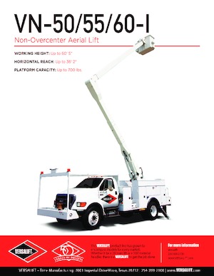 Монтирани на ремаркета повдигачи с подвижна стрела Versalift VN-55-I 