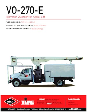 Монтирани на ремаркета повдигачи с подвижна стрела Versalift VO-270-REV