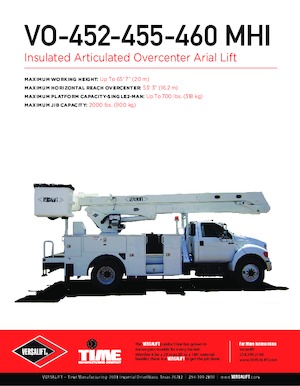 Монтирани на ремаркета повдигачи с подвижна стрела Versalift VO-455-MHI