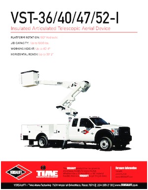 Монтирани на ремаркета повдигачи с подвижна стрела Versalift VST-36-I