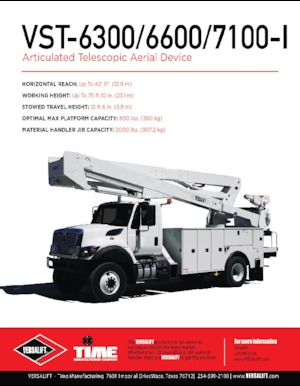 Монтирани на ремаркета повдигачи с подвижна стрела Versalift VST-6600-I