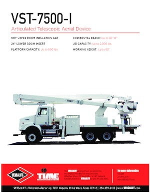 Монтирани на ремаркета повдигачи с подвижна стрела Versalift VST-7500-I