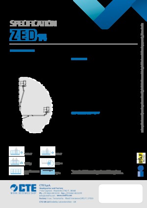 Монтирани на ремаркета повдигачи с подвижна стрела CTE ZED 14