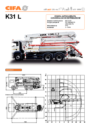 Бетонопомпи, монтирани на камион CIFA K 31