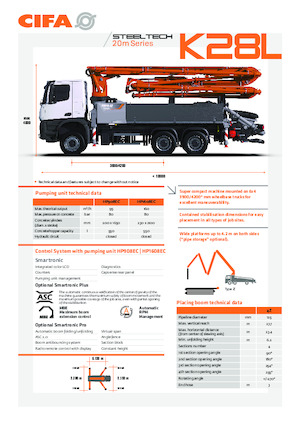 Бетонопомпи, монтирани на камион CIFA K28L