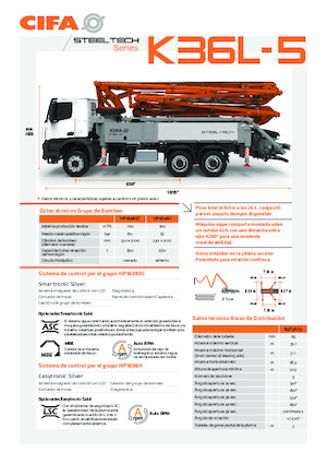 Бетонопомпи, монтирани на камион CIFA K36L-5