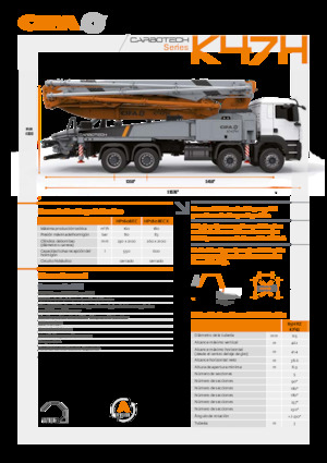Бетонопомпи, монтирани на камион CIFA K47H