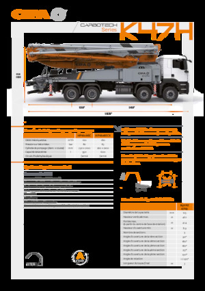 Бетонопомпи, монтирани на камион CIFA K47H