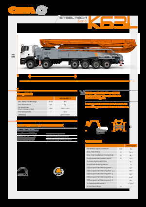 Бетонопомпи, монтирани на камион CIFA K63L 