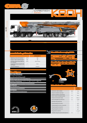 Бетонопомпи, монтирани на камион CIFA K80H