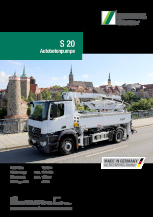 Бетонопомпи, монтирани на камион SCHWING-Stetter S 20