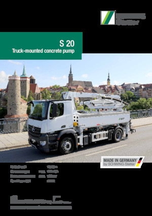 Бетонопомпи, монтирани на камион SCHWING-Stetter S 20
