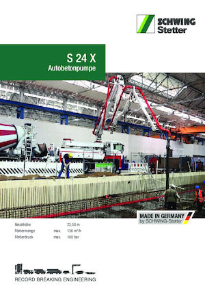 Бетонопомпи, монтирани на камион SCHWING-Stetter S 24 X