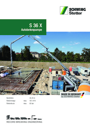 Бетонопомпи, монтирани на камион SCHWING-Stetter S 36 X