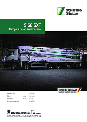 Бетонопомпи, монтирани на камион SCHWING-Stetter S 56 SXF