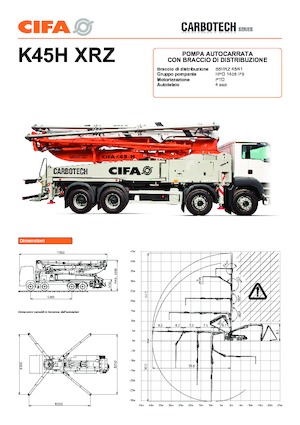 Бетонопомпи, монтирани на камион CIFA K45H