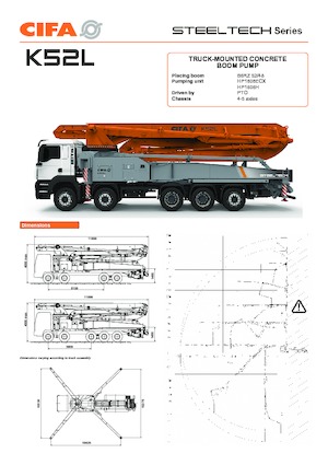 Бетонопомпи, монтирани на камион CIFA K52L