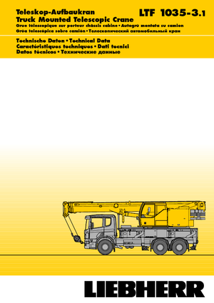 Телескопични кранове, монтирани на камион Liebherr LTF 1035-3.1