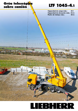 Телескопични кранове, монтирани на камион Liebherr LTF 1045-4.1