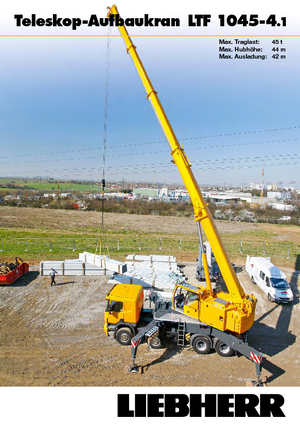 Телескопични кранове, монтирани на камион Liebherr LTF 1045-4.1
