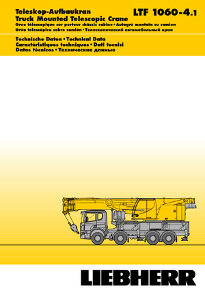 Телескопични кранове, монтирани на камион Liebherr LTF 1060-4.1