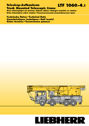 Телескопични кранове, монтирани на камион Liebherr LTF 1060-4.1