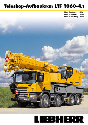 Телескопични кранове, монтирани на камион Liebherr LTF 1060-4.1