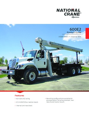 Телескопични кранове, монтирани на камион National Crane 600E2