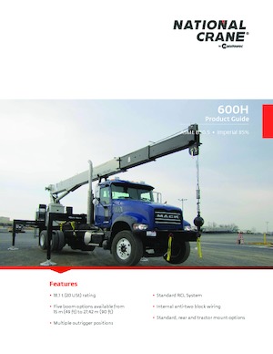 Телескопични кранове, монтирани на камион National Crane 600H