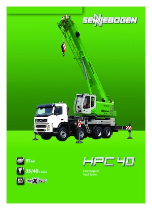 Телескопични кранове, монтирани на камион Sennebogen HPC 40