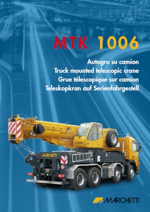Телескопични кранове, монтирани на камион Marchetti MTK 1006