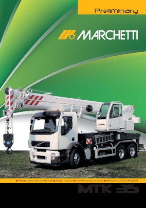 Телескопични кранове, монтирани на камион Marchetti MTK 35