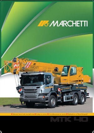 Телескопични кранове, монтирани на камион Marchetti MTK 40