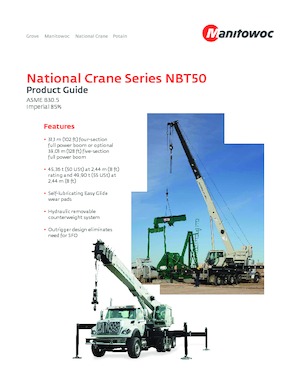 Телескопични кранове, монтирани на камион National Crane NBT55