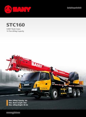 Телескопични кранове, монтирани на камион Sany STC160