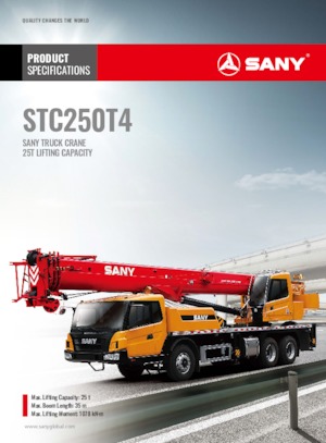 Телескопични кранове, монтирани на камион Sany STC250T4