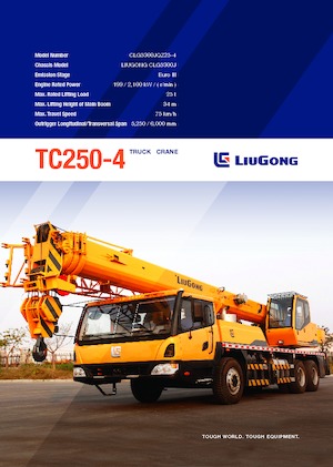 Телескопични кранове, монтирани на камион Liugong TC250-4