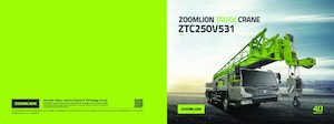 Телескопични кранове, монтирани на камион Zoomlion ZTC250V531