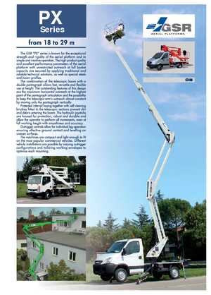 Монтирани на ремаркета повдигачи с подвижна стрела GSR E 180 PX Basic