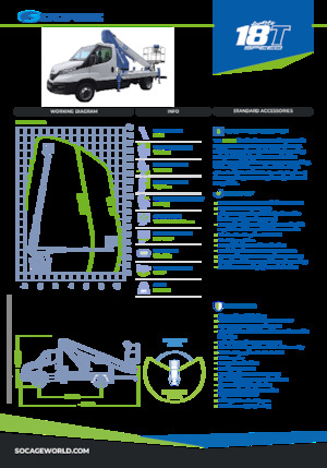 Телескопични вишки, монтирани на камион Socage forSte 18T Speed
