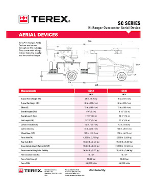 Телескопични вишки, монтирани на камион Terex SC45
