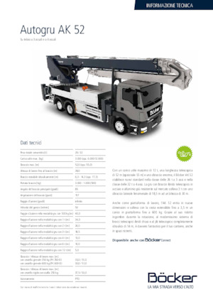 Телескопични кранове, монтирани на камион Böcker AK 52