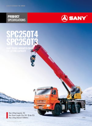 Телескопични кранове, монтирани на камион Sany SPC250T3