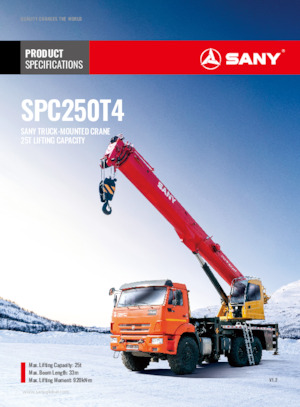 Телескопични кранове, монтирани на камион Sany SPC250T4