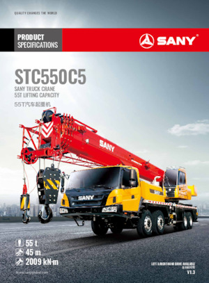 Телескопични кранове, монтирани на камион Sany STC550C5
