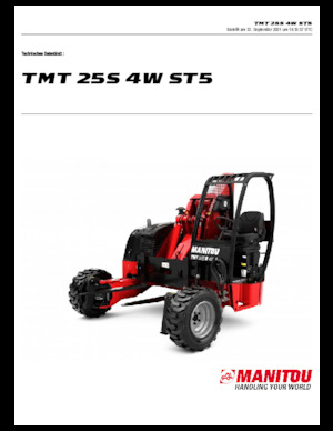 Телескопични мотокари, монтирани на камиони Manitou TMT 25 S 4W