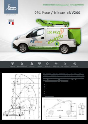 Телескопични вишки, монтирани на камион France Elévateur 091 Fcce