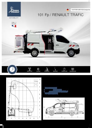 Телескопични вишки, монтирани на камион France Elévateur 101 Fp